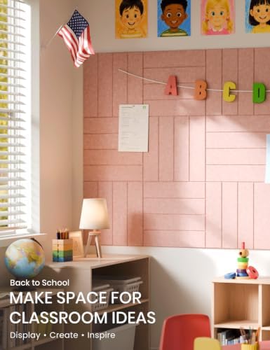 Fluxynara 48" x 36" Large Felt Bulletin Board, Pink