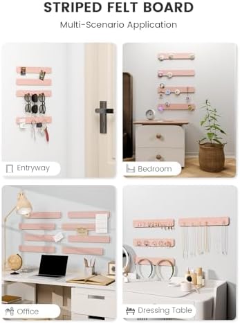 Fluxynara 13" x 2" Felt Wall Panels, Pink