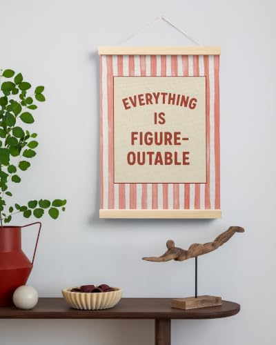 FGFK Everything Is Figureoutable Inspirational Wall Art Poster Hanger Frame