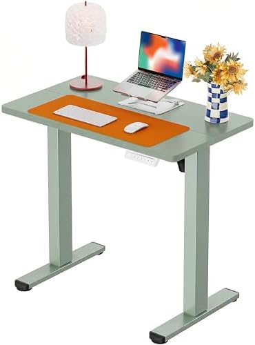 ErGear Height Adjustable Electric Standing Desk, 32 x 19 Inches Sit Stand up Desk, Memory Computer Home Office Desk,Green
