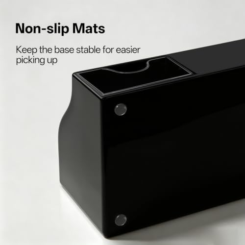 HBlife Acrylic Desk Organizer with Drawer, Pen & Pencil Holder, Multifunctional Desktop Caddy for Office Supply and Organization (Black, 2 Pack)