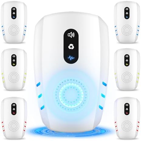 2026 Upgraded Ultrasonic Indoor Pest Repeller, 3-Mode Mouse Traps, 6 Pack