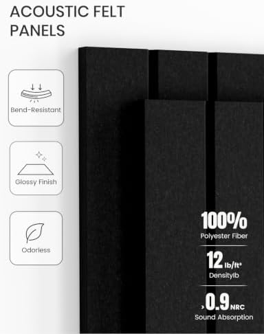 Fluxynara 36" x 24" Large Felt Bulletin Board, Black