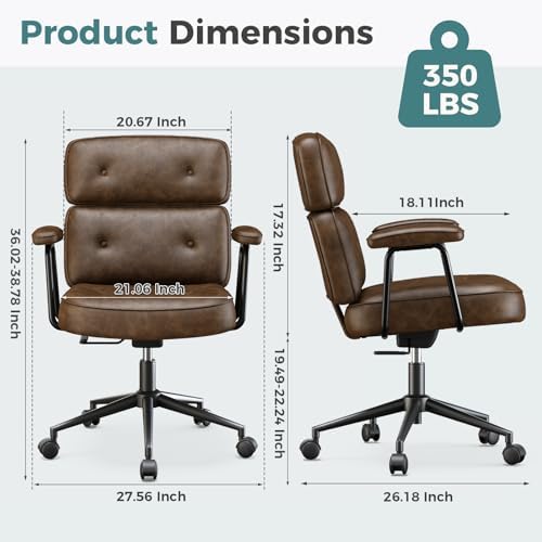 OLIXIS Office Desk Chair, Computer Chair with Lumbar Support