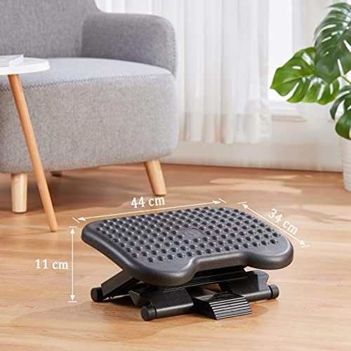 HUANUO Adjustable Foot Rest for Under Desk with Massage Surface and Tilt (Pack of 5)