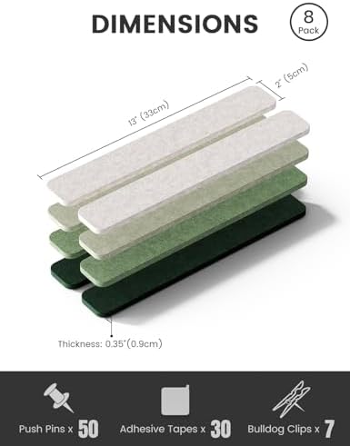Fluxynara 13" x 2" Felt Wall Panels, Sagewood