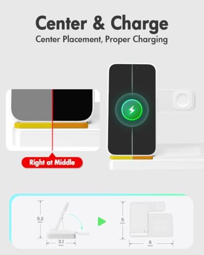 GETPALS Wireless Charger iPhone Charging Station for Apple Multiple Devices