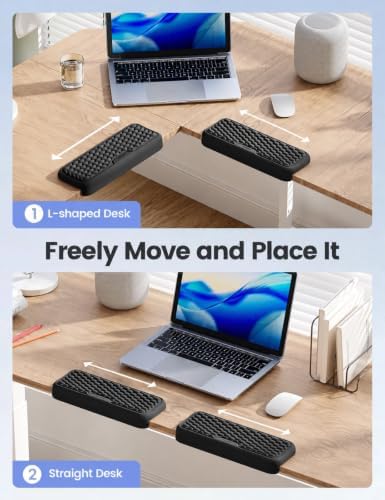 Vaydeer 2Pcs Elbow Rest Pad, L-Shaped Wrist Rest, Desk Edge Cushion
