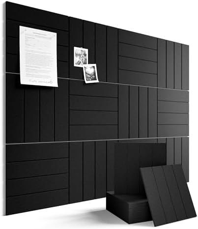 Fluxynara 48" x 36" Large Felt Bulletin Board, Black