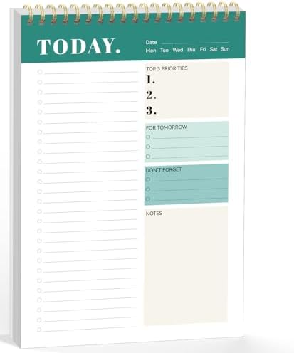 Forvencer To Do List Notepad with 52 Sheets (6.5 x9.8),To Do List Notebook