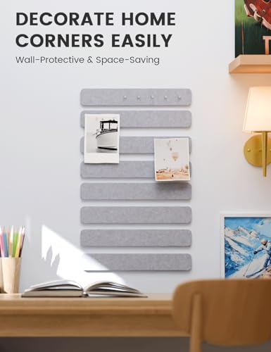 Fluxynara 13" x 2" Felt Wall Panels, Soft Gray