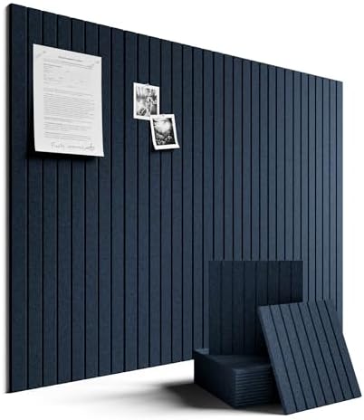 Fluxynara 48" x 36" Large Felt Bulletin Board, Carbon Blue