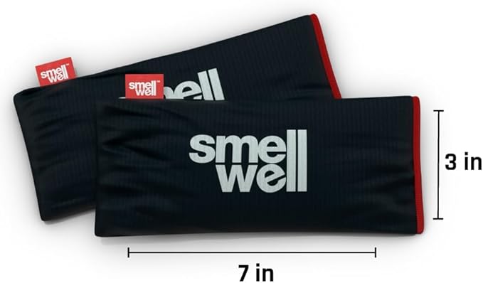 SmellWell Odour Eliminating Air Purifying Bags (2 Pack | 250g) Activated Bamboo Charcoal Air Freshener for use from Gym to Car to Home (Black Stone, XL)