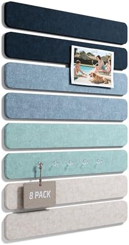 Fluxynara 13" x 2" Felt Wall Panels, Ocean Gradient
