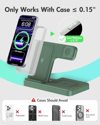 GETPALS Wireless Charger iPhone Charging Station for Apple Multiple Devices