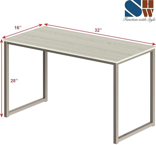 SHW Mission 32-Inch Home Office Computer Desk, Maple