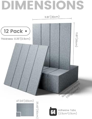 Fluxynara Felt Bulletin Board & Cork Board Alternative, Blue Gray