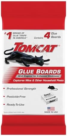 Tomcat Glue Boards with Eugenol for Enhanced Stickiness, 4 Sticky Traps