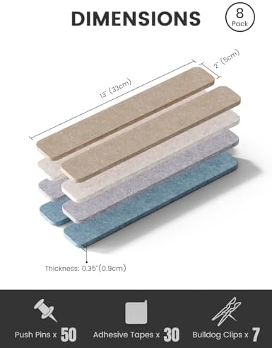 Fluxynara 13" x 2" Felt Wall Panels, Coastal