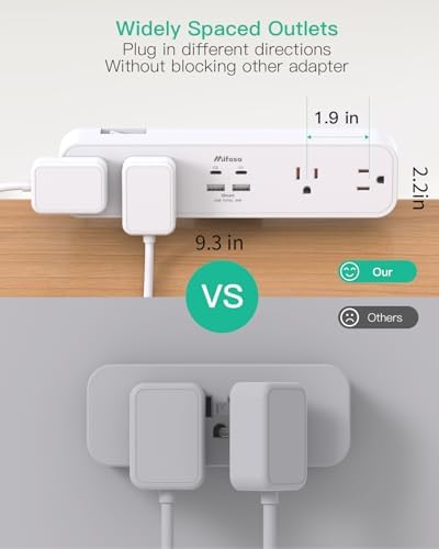 Mifaso PD30W Desk Clamp Power Strip, Surge Protector, Fast Charging Station