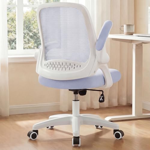 NEO CHAIR Office Desk Chair, Ergonomic Mesh with Flip-Up Armrests, Purple