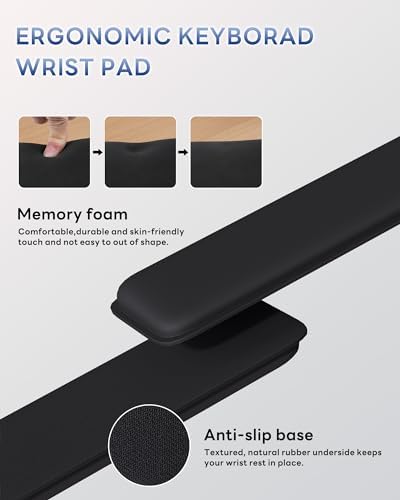 Laborio Computer Keyboard Wrist Rest, Keyboard Riser Stand for Desktop