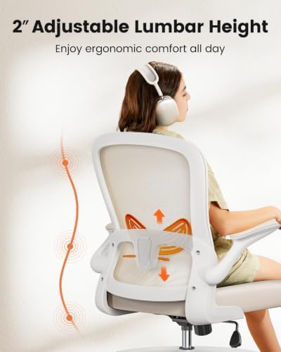 ErGear Drafting Chair,Tall Office Chair with Flip-Up Armrests, High Desk Chair Adjustable Height and Adjustable Footrest Ring, Ergonomic Standing Desk Chair with Lumbar Support, Khaki,10 Pack