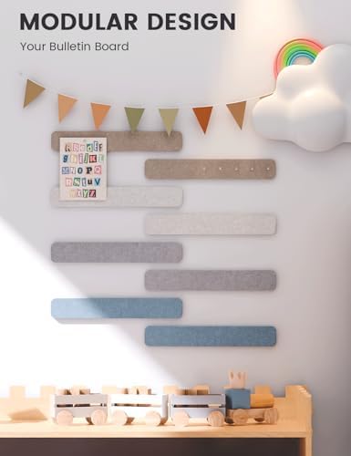 Fluxynara 13" x 2" Felt Wall Panels, Coastal