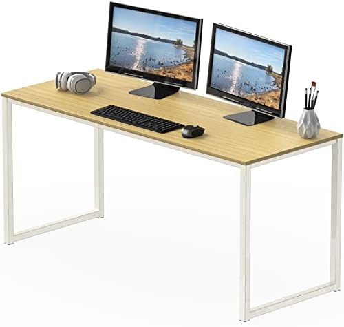 SHW Mission 55-Inch Home Office Computer Desk, Oak