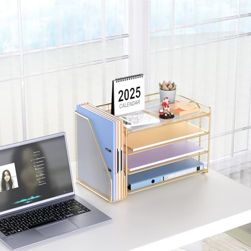 gianotter 4-Tier Paper Organizer With Magazine Holder