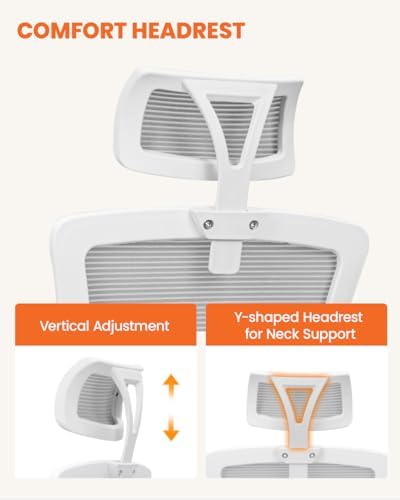 NEO CHAIR Office Chair with Adjustable Ergonomic Lumbar Headrest, Beige