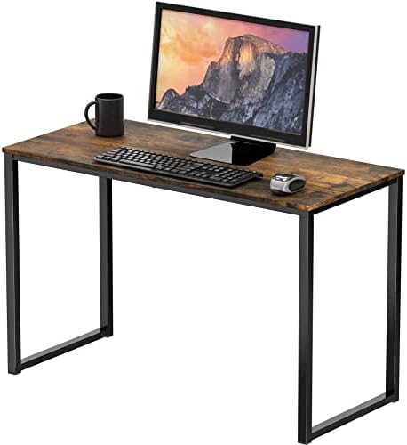 SHW Mission 32-Inch Home Office Computer Desk, Rustic Brown