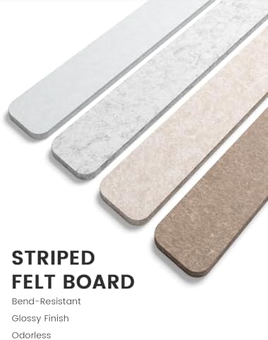 Fluxynara 13" x 2" Felt Wall Panels, Stone Beige
