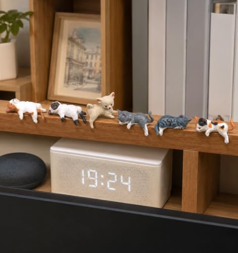 13 Pcs Minature Cat Figurines for Computer Monitor, Mini Cat Desk Figurines