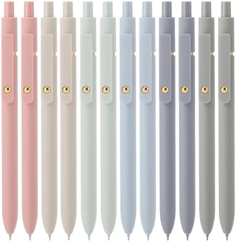 Ddaowanx Pens Set,24 Pcs 0.5mm Quick Dry Black Ink Rollerball Gel Pens