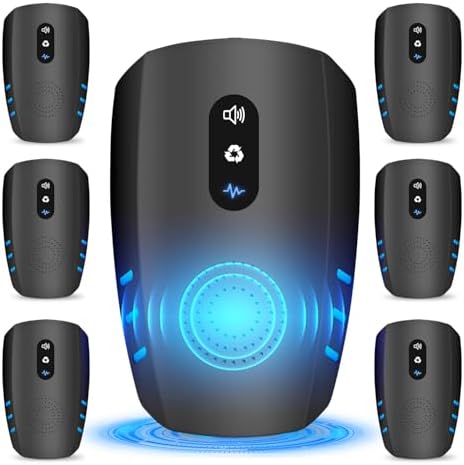 2026 Cvtayn Upgraded Ultrasonic Pest Repellent Indoor Repeller, Mouse Traps, Repellent Roach, Mouse, Bugs, Mosquito, Mice, Spider, Ant, Rodent Repellent Ultrasonic Plug in, 3 Mode Switching,6 Pack