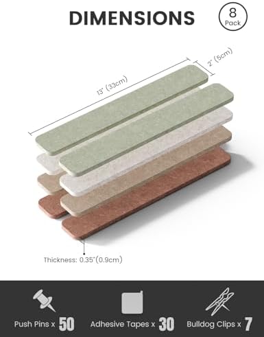 Fluxynara 13" x 2" Felt Wall Panels, Boho