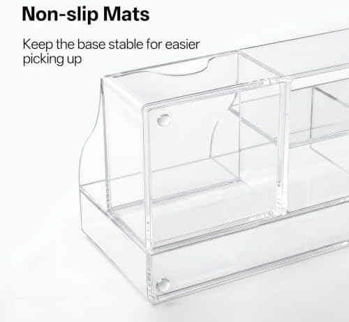 HBlife Acrylic Desk Organizer with Drawer, Pen & Pencil Holder, Multifunctional Desktop Caddy for Office Supply and Organization (Clear, 2 Pack)