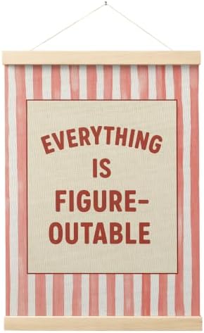 FGFK Everything Is Figureoutable Inspirational Wall Art Poster Hanger Frame
