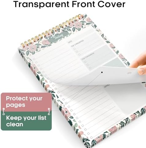 Taja To Do List Notepad, Undated Daily Planner for Work and Goal Setting
