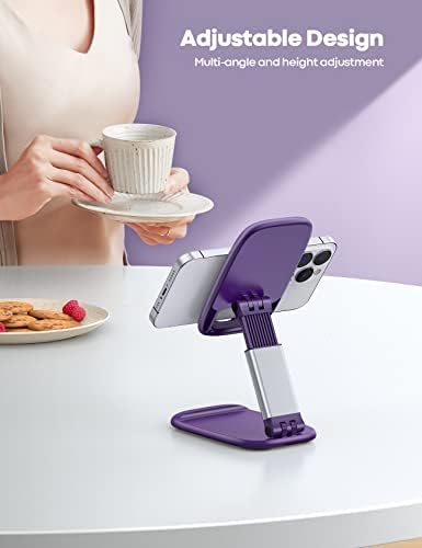 Lamicall Purple Phone Holder for Desk - Dark Purple Cellphone Stand