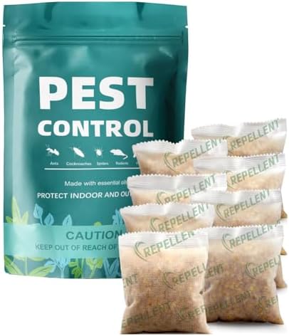 Pest Repellent, Rodent Repellent Indoor, Spider Repellent Indoor, Mouse Repellent Outdoor, Mice Repellent Indoor, Naturally Repel Rats, Mouse, Ants, Roach, Natural Ingredients-8 Packs