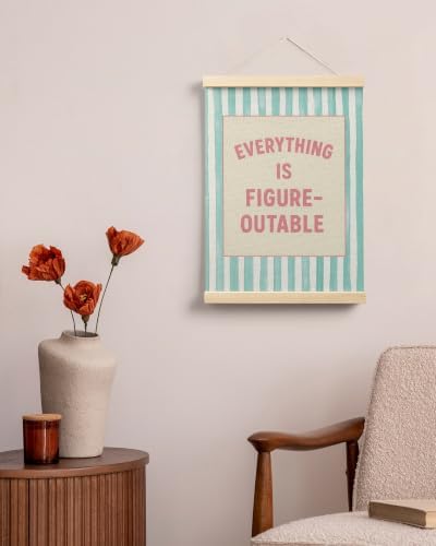FGFK Everything Is Figureoutable Inspirational Wall Art Poster Hanger Frame
