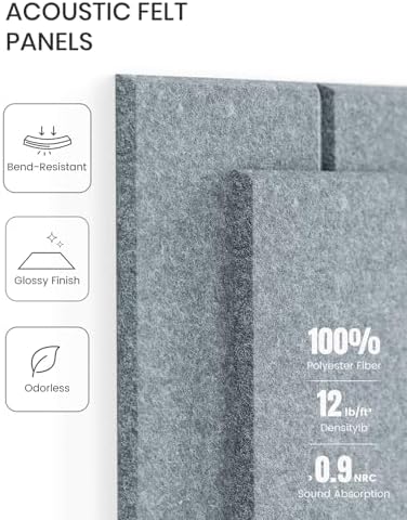 Fluxynara Felt Bulletin Board & Cork Board Alternative, Blue Gray