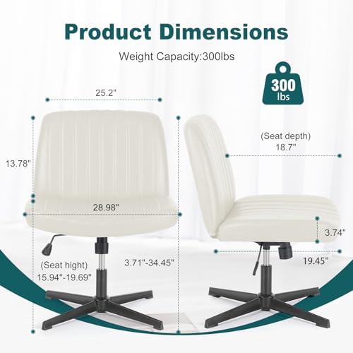 OLIXIS Criss Cross Chair, Vanity Chair, Home Office Desk