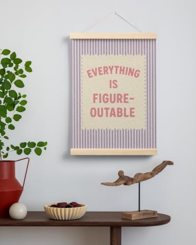 FGFK Everything Is Figureoutable Inspirational Wall Art Poster Hanger Frame