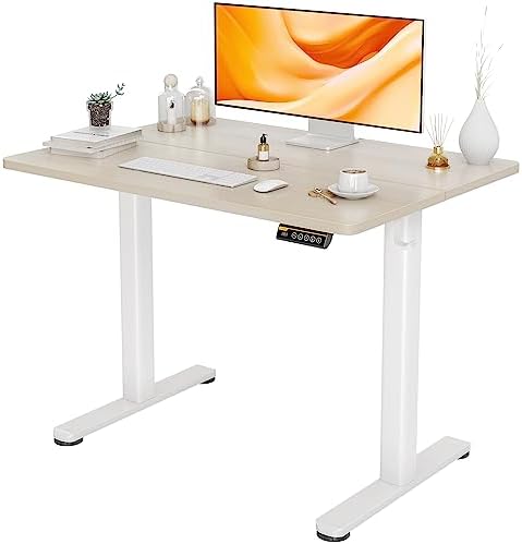 Claiks Electric Height Adjustable Standing Desk, 40x24 Inch, Nature