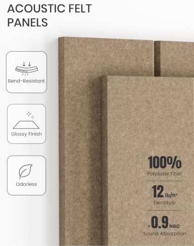 Fluxynara 36" x 24" Large Felt Bulletin Board, Taupe