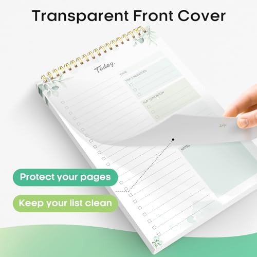 Taja To Do List Notepad, Undated Daily Planner for Work and Goal Setting