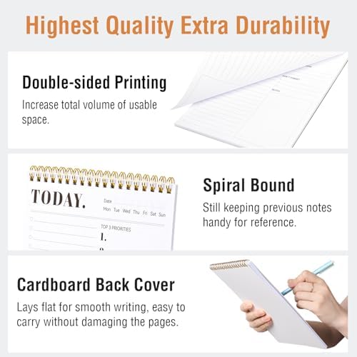 Forvencer To Do List Notepad with 52 Sheets (6.5 x9.8),To Do List Notebook